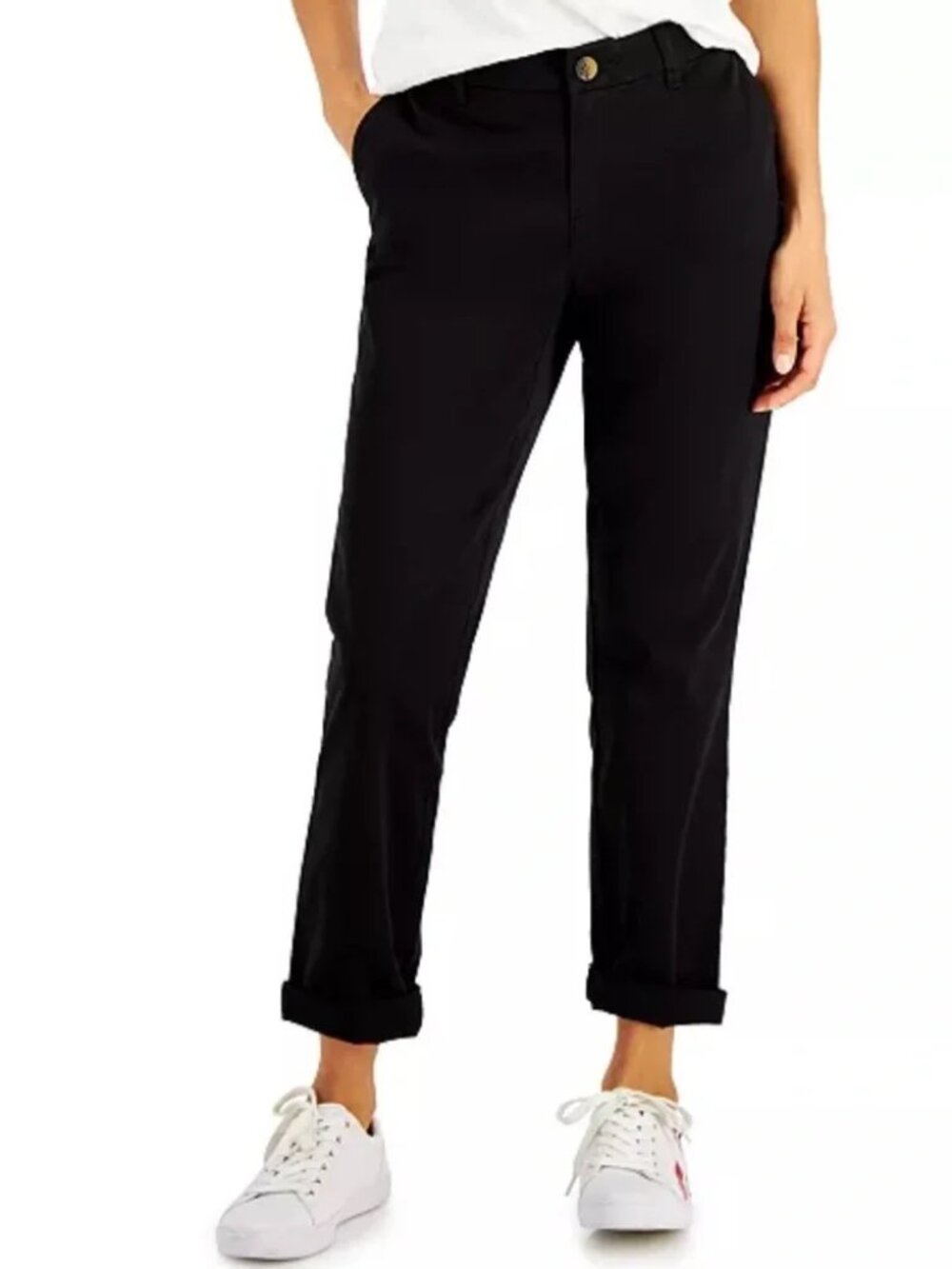Tommy Hilfiger Black Women's Hampton Chino Pants Size 6